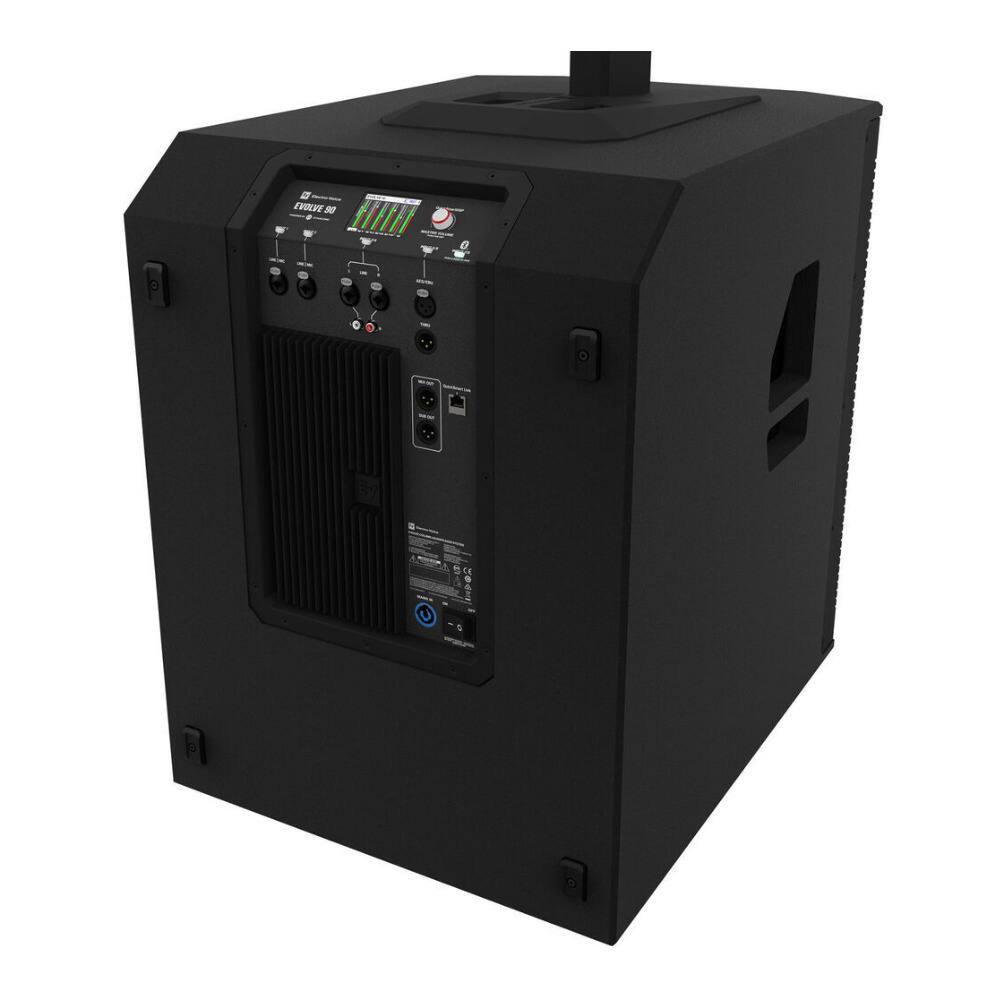 Angle. Electro-Voice - Electro-Voice EVOLVE 18 Inch Subwoofer - Black US Cord- CANNOT BE SOLD SEPARATE.