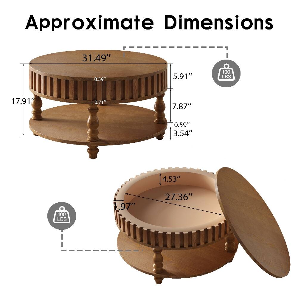 Approximate Dimensions

31.49"
0.59"
5.91"
100 LBS
17.91"
0.71"
7.87"
0.59" 3.54"
4.53"
100 LBS
1.97"
27.36"