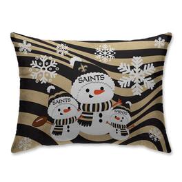 Pegasus - New Orleans Saints 20'' x 26'' Holiday Team Snowman Bed Pillow - Multicolor