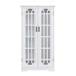 SEI Furniture - Window Pane Media Cabinet - Brown