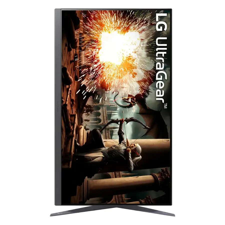 Alt View 4. LG - UltraGear 32" IPS LED QHD 180Hz 1ms G-SYNC Compatible AMD Freesync Gaming Monitor with DisplayHDR400 (HDMI, DisplayPort) - Black.