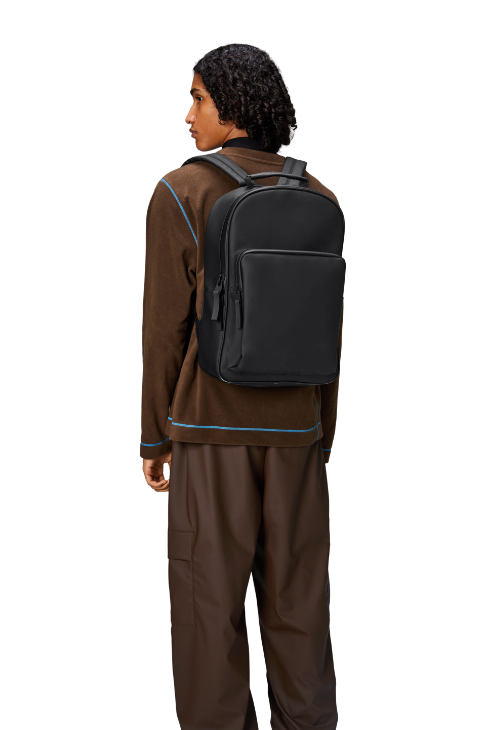 Alt View 1. RAINS - Book Daypack Large - Black.