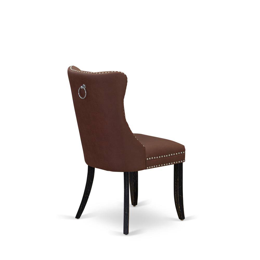 Left. East West Furniture - Parson Dining Chairs - Black.