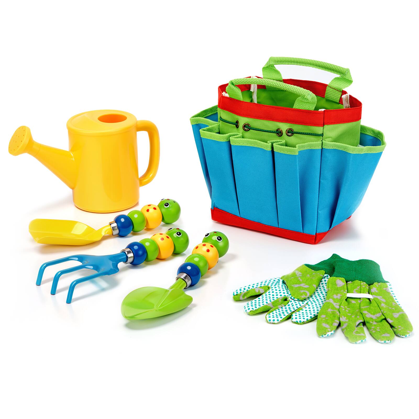 Alt View 8. Fitnate - 6 Pcs Caterpillar Kids Gardening Tools Kit - Multicolor.