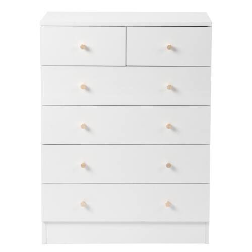 Alt View 3. Winado - Modern 6 Drawer Dresser Tall Dresser Chest of Drawers Anti-Tipping Device Metal Handle for Bedroom Living Room Hallway - White.