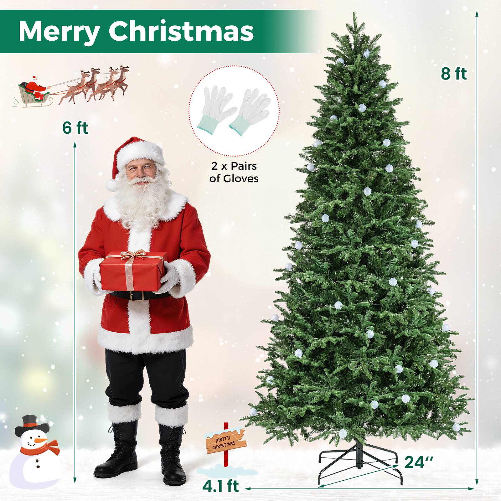 Merry Christmas

8 ft

6 ft

2 x Pairs of Gloves

merry CHRISTMAS 4.1ft

24"
