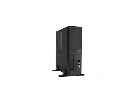 Front. In Win - inwin bl040 matx desktop case with 300w tfx psu/black/ieee 1394 - bl040.ff300tb3f - Black.