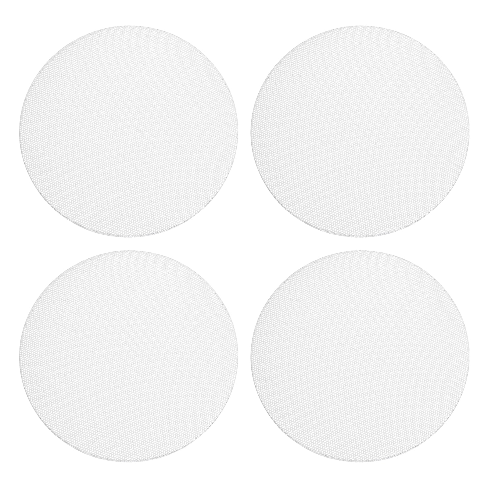 Unique Bargains - Universal Speaker Grills Cover without Frame, Metal Mesh Subwoofer Cover Guard Protector for Car Home Audio, 4pcs - White