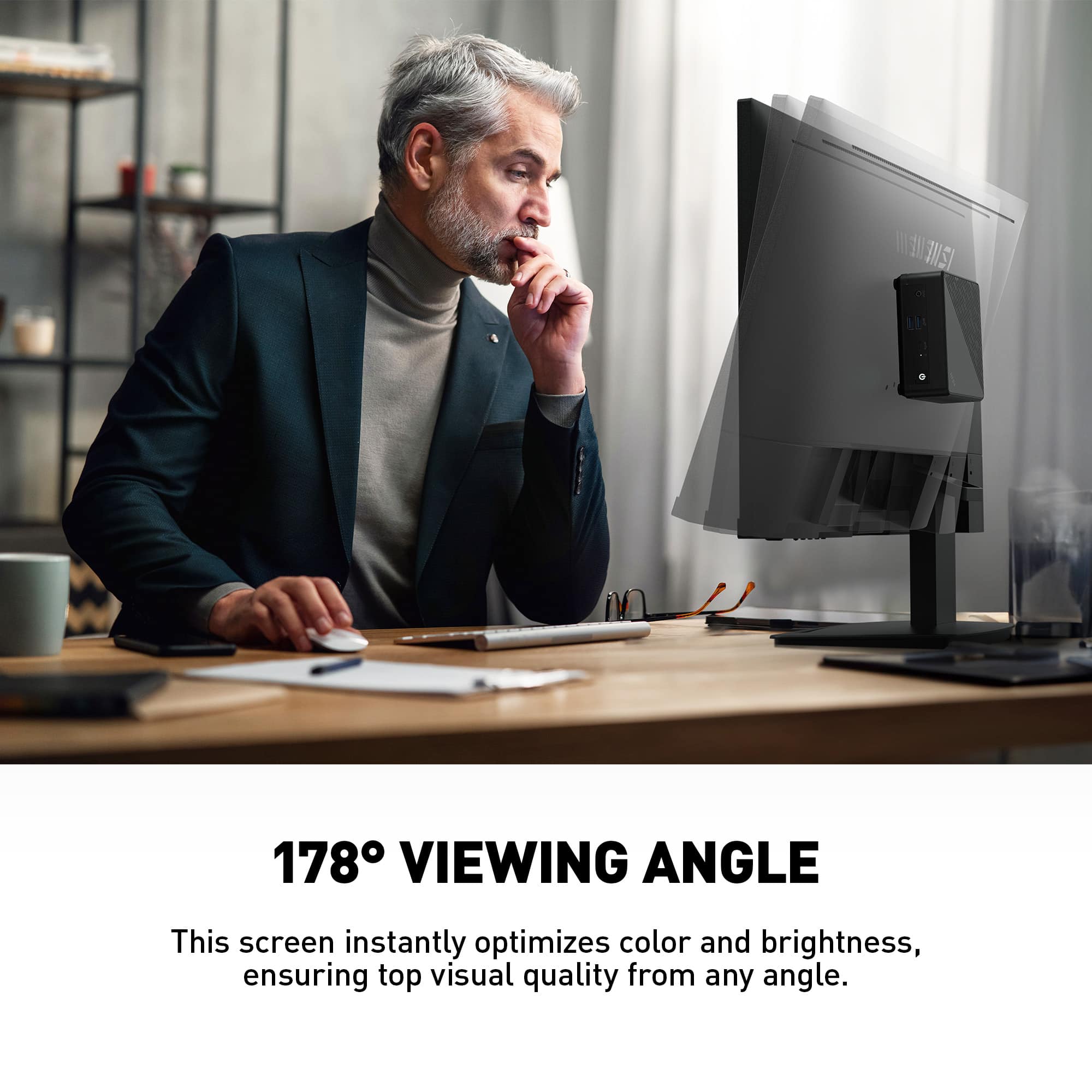 This screen instantly optimizes color and brightness, ensuring top visual quality from any angle.