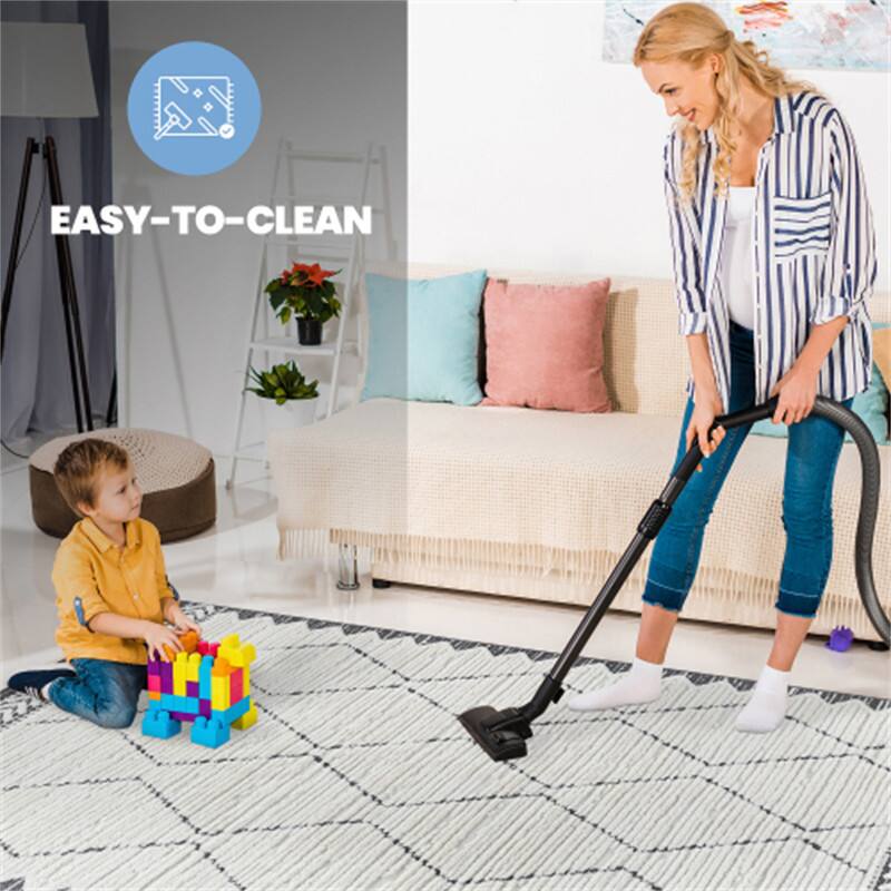 Alt View 2. HTUTWOO - 5'3''x7'6'' Area Rug - Cream Indoor Carpet, Modern Geometric Pattern, Non Shedding, for Bedroom, Kitchen, Living Room - Trellis Cream.