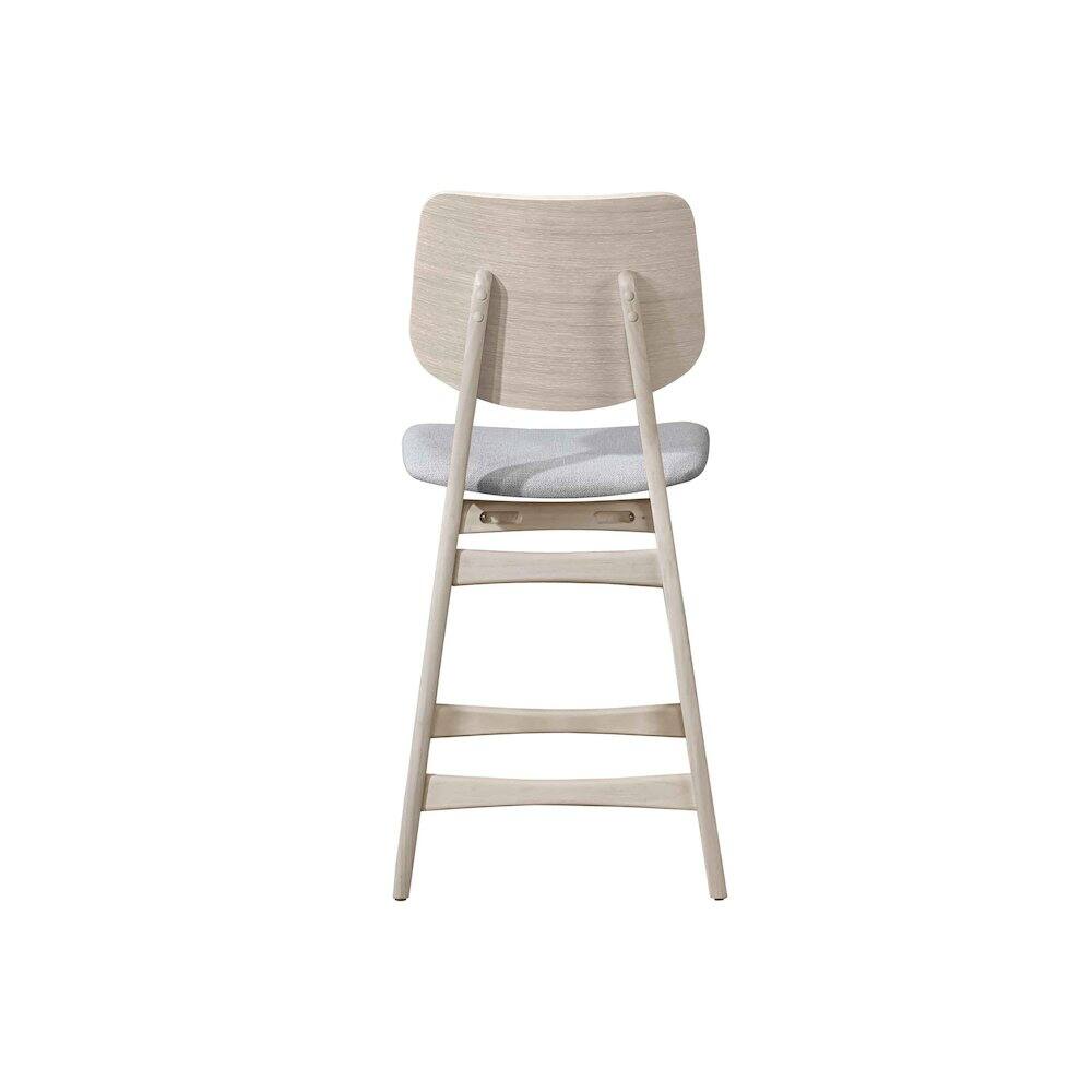 Angle. New Classic Furniture - Oscar Wood Counter Chair in White Ash/Gray (Set of 4) - Gray.