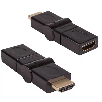 Front. Sanoxy - Sanoxy Adapter Compatible for HDMI Male to Female Port Saver - Swiveling Type - Black.