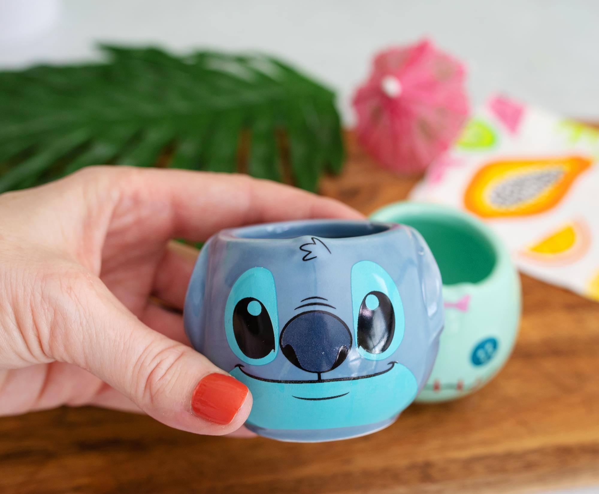 Alt View 2. Silver Buffalo - Disney Lilo & Stitch Scrump and Stitch Sculpted Ceramic Mini Mugs | Set of 2 - Blue.