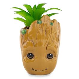 Marvel - Studios I Am Groot 3-Inch Ceramic Mini Planter With Artificial Succulent - Brown