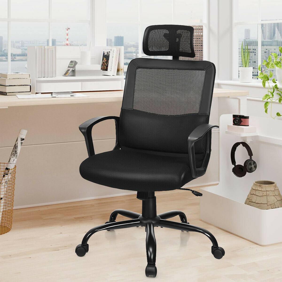 Alt View 9. Ecooso - Ergonomic Office Chair Mesh High Back Swivel Chair for Home and Work - Black.