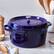 Alt View 1. Staub - Staub Cast Iron 7-qt Round Cocotte - Dark Blue - Dark Blue.