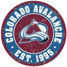 Mustang Drinkware - Colorado Avalanche 22'' Vintage Wall Sign - Multicolor
