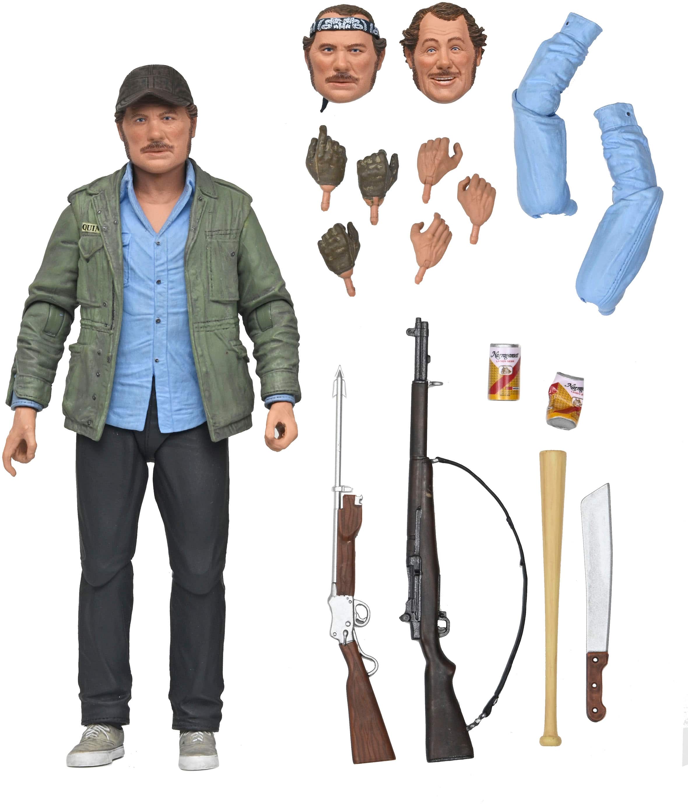 NECA - Jaws 7” Scale Action Figure - Ultimate Sam Quint 50th Anniversary Figure - Front_Zoom
