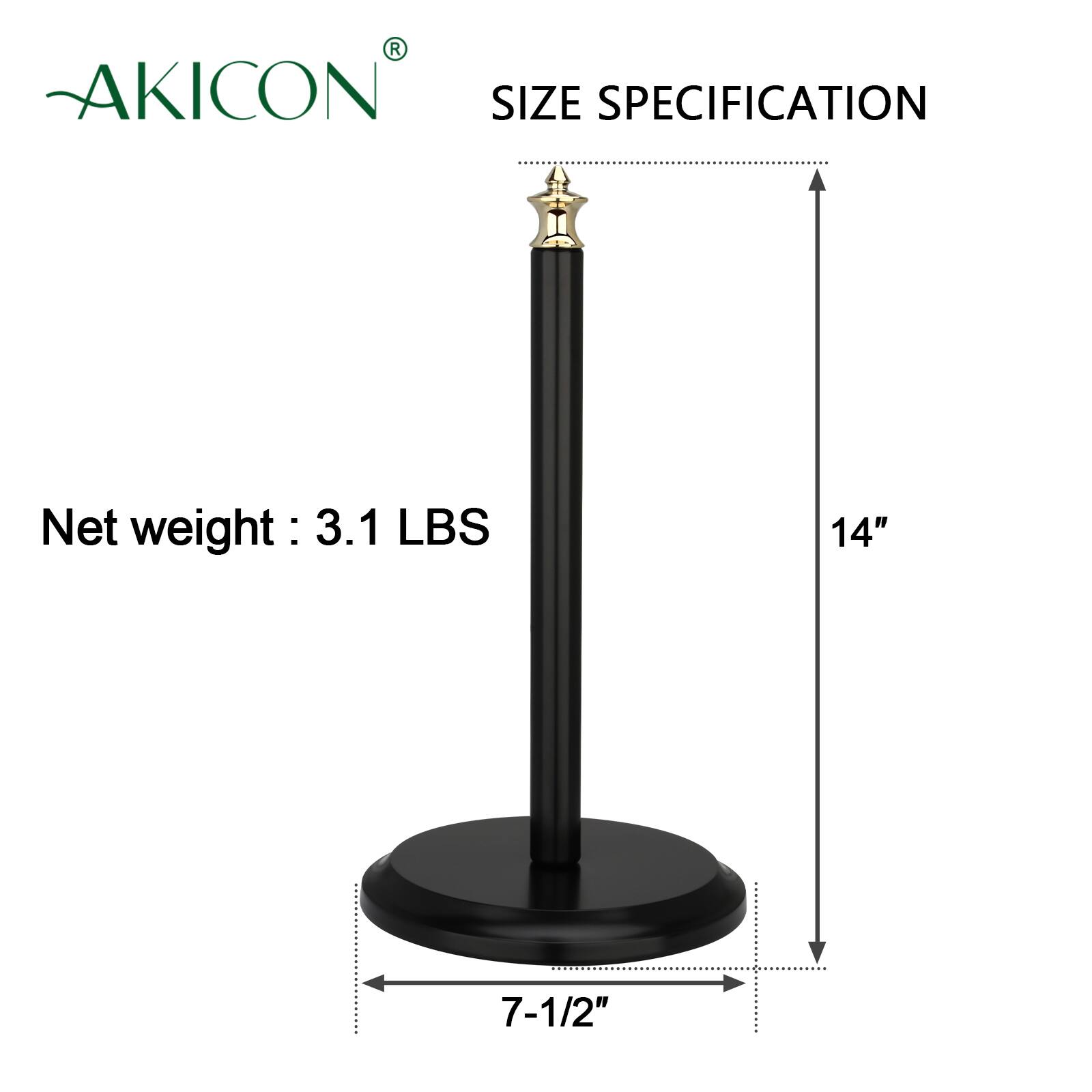 AKICON SIZE SPECIFICATION  
Net weight: 3.1 LBS  
14"  
7-1/2"