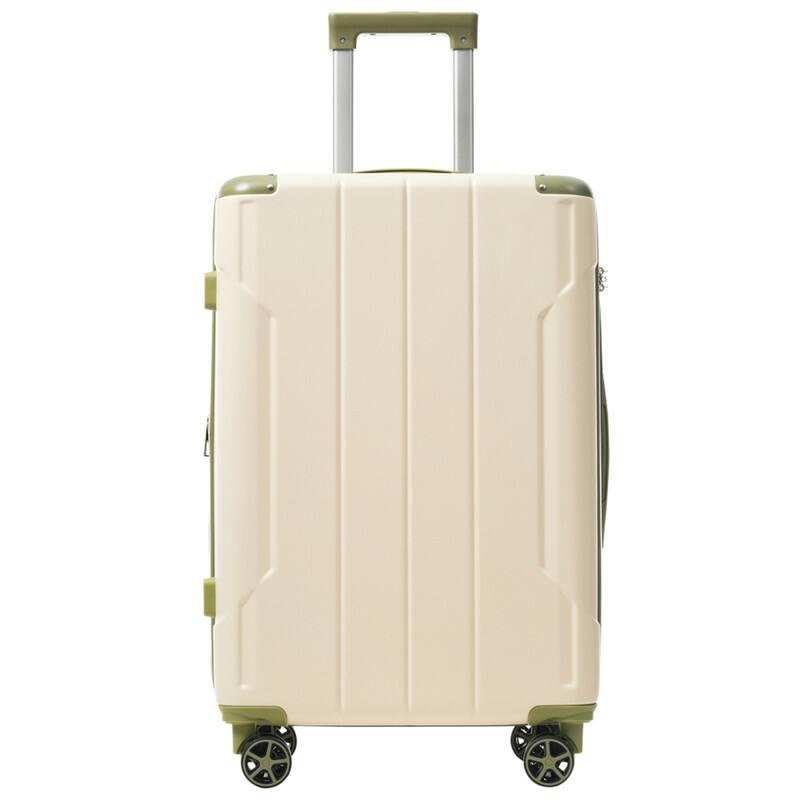 Alt View 4. HTUTWOO - Luggage Sets 3 Piece for Travel - Expandable Hardshell ABS Suitcases with Double Spinner and TSA Lock, 20"/24"/28" - White+Green.