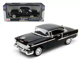 1955 Chevrolet Bel Air Hard Top 1/18 Diecast Car Model by Motormax - Black