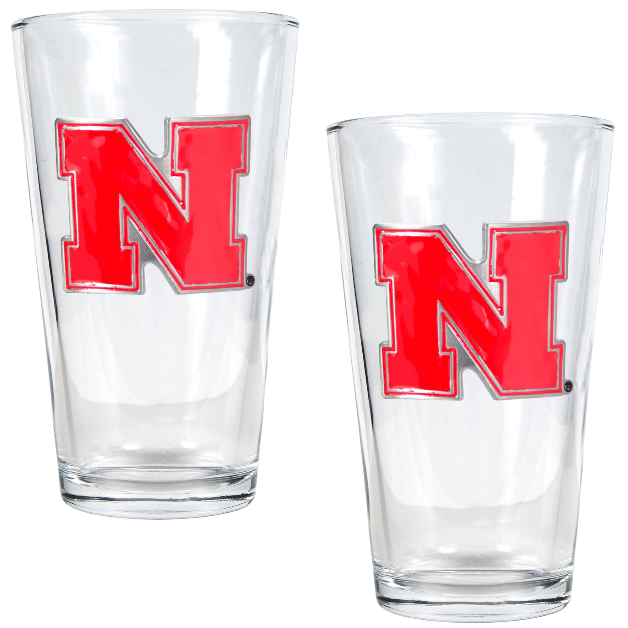Front. Great American Products - Nebraska Huskers 16oz. Pint Glass Set - Multicolor.