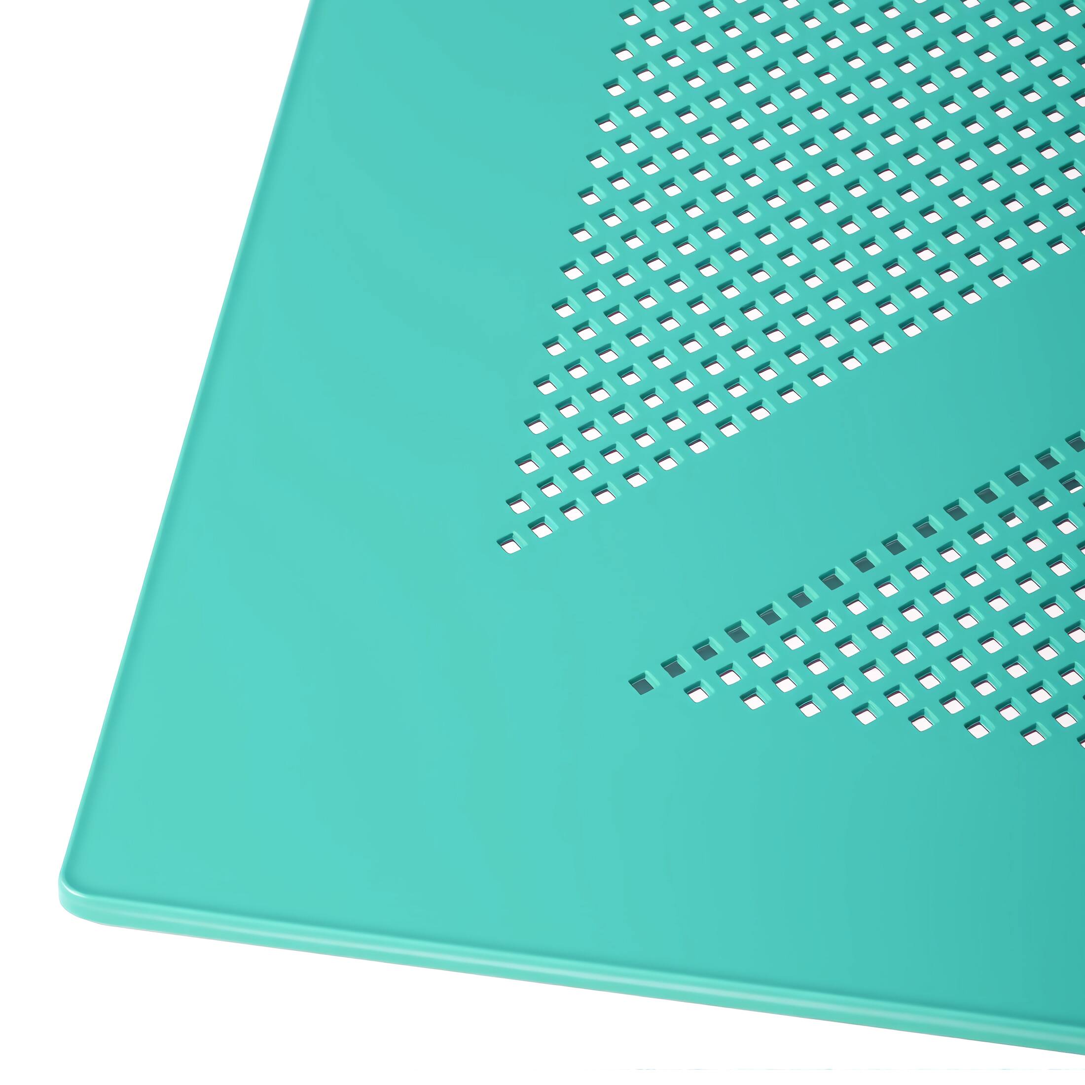 Alt View 3. WestinTrends - WestinTrends Playa 31.5" Square Plastic Outdoor Patio Dining Table for 4 - Turquoise.