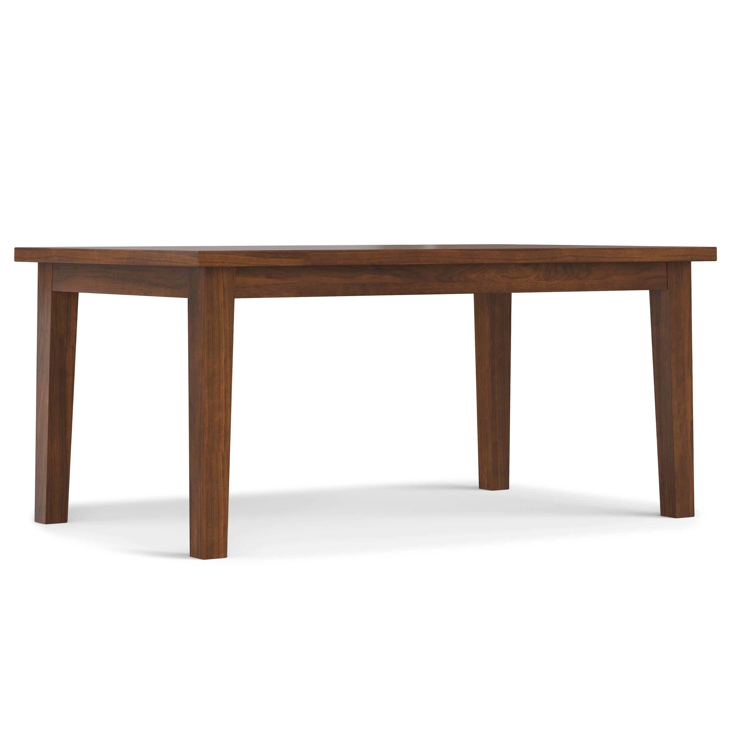 Front. Simpli Home - Eastwood 66 inch x 40 inch Rectangle Contemporary Dining Table in Walnut - Walnut.