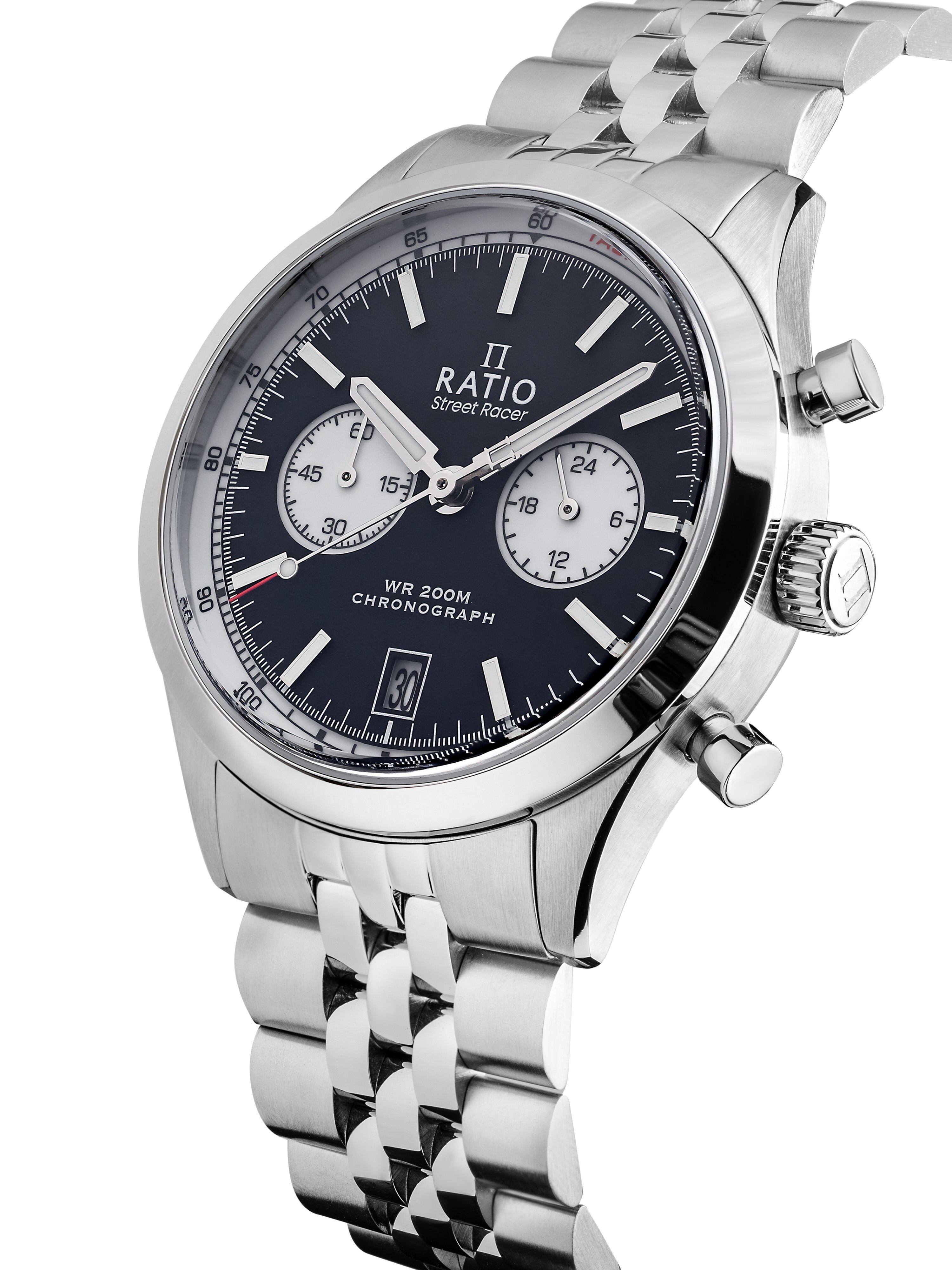 75 80 3 90 0 6 65 70  
Street RATIO Racer E  
45 24 15- 18 30 6 12  
WR 200M CHRONOGRAPH 30