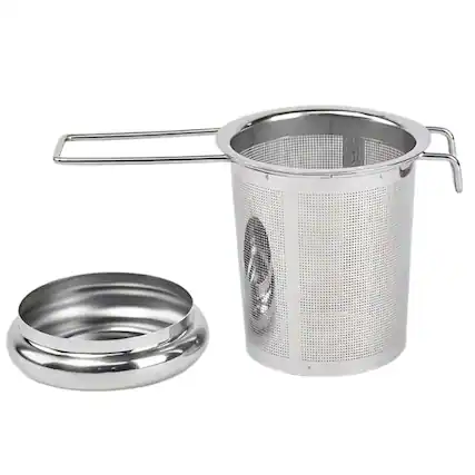 Front. Kitcheniva - Stainless Steel Tea Filter Strainer with Extended Handle.