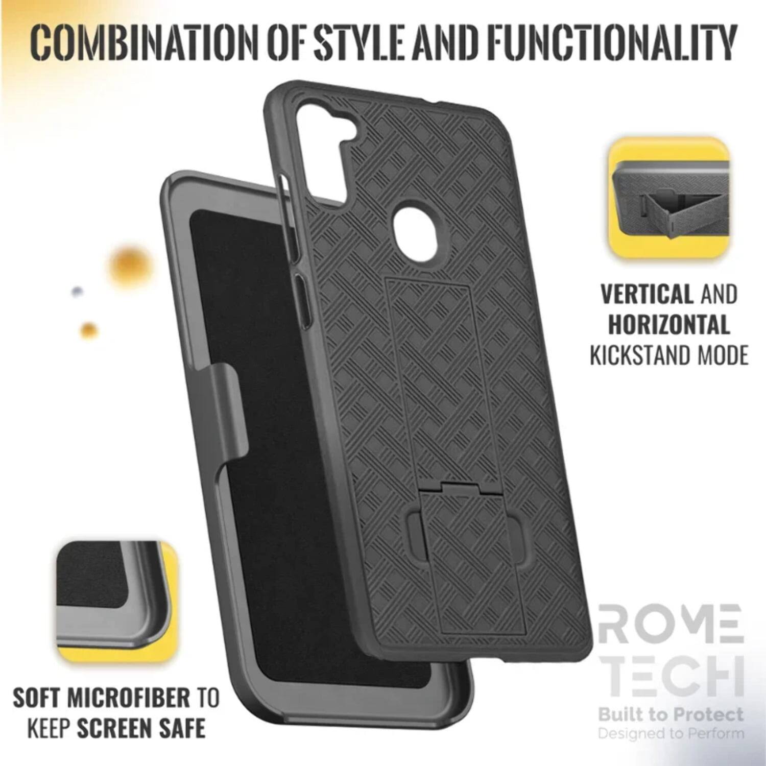 COMBINATION OF STYLE AND FUNCTIONALITY  
VERTICAL AND HORIZONTAL KICKSTAND MODE  
SOFT MICROFIBER TO KEEP SCREEN SAFE  
ROVE TECH  
Built to Protect  
Designed to Perform