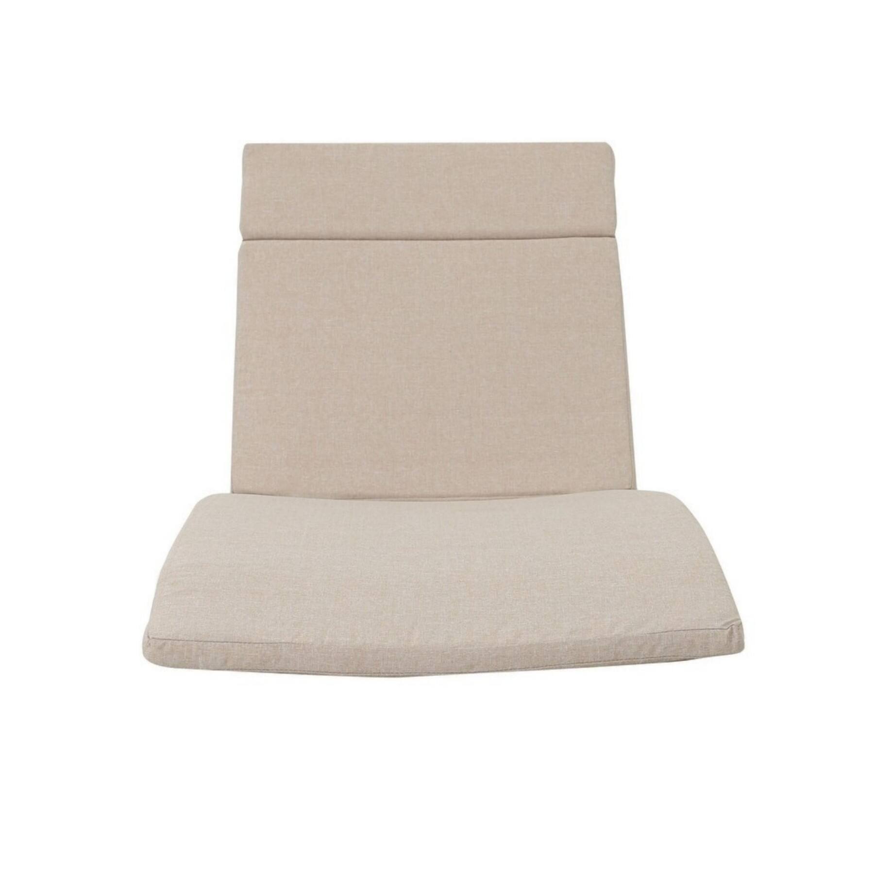 Alt View 10. Ecooso - 1PCS Outdoor Chaise Lounge Cushion，Water-Resistant，100% Polyester Fabric, No Assembly Required(Without Chaise Lounge) - Beige.