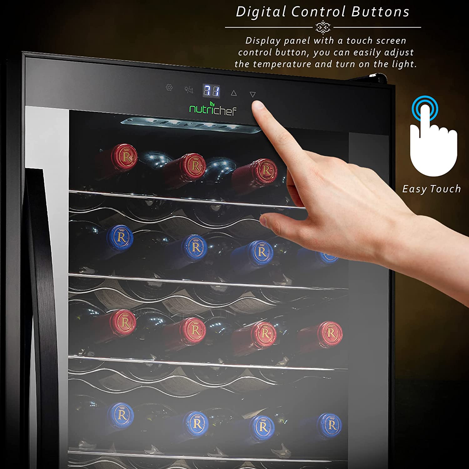 Digital Control Buttons

Display panel with a touch screen control button, you can easily adjust the temperature and turn on the light.

Easy Touch
