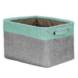 Sorbus - Collapsible Basket With Handles For Towels & Clothes (Single) - 15" L x 10.75" W x 9.50" H - Teal