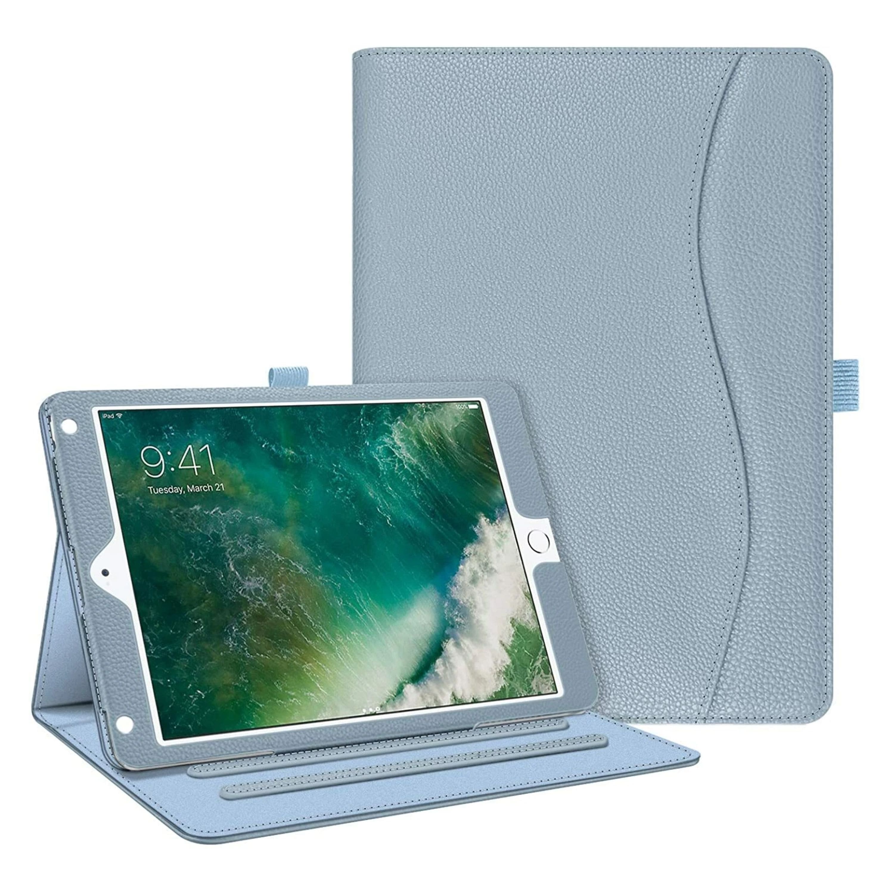 Kitcheniva - Leather Folio Cover Case For iPad 5th/iPad 6th/iPad Air 1st/iPad Air 2 - Ice Blue price history on PriceWatchPro