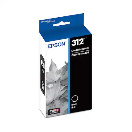 DESIGNED FOR EXCELLENCE
EPSON
312
Standard-capacity
Capacité standard
Black
Noir
Claria
Photo Black