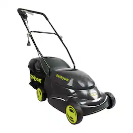 Sun Joe - 28V Cordless Rechargeable 14" Walk Behind Push Mower with Charging Cord - Black