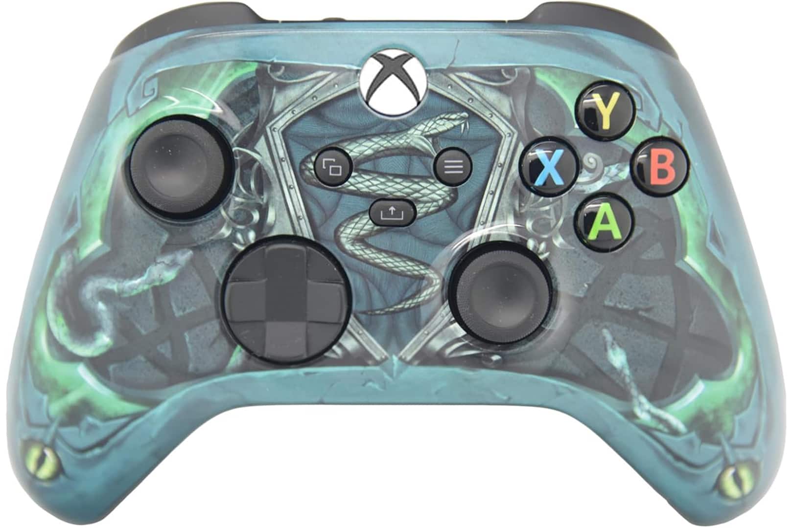 ProControllers - Wireless Xbox Custom Controller – Compatible with Xbox One, Xbox Series X, Xbox Series S & PC - Green Snake - Multi