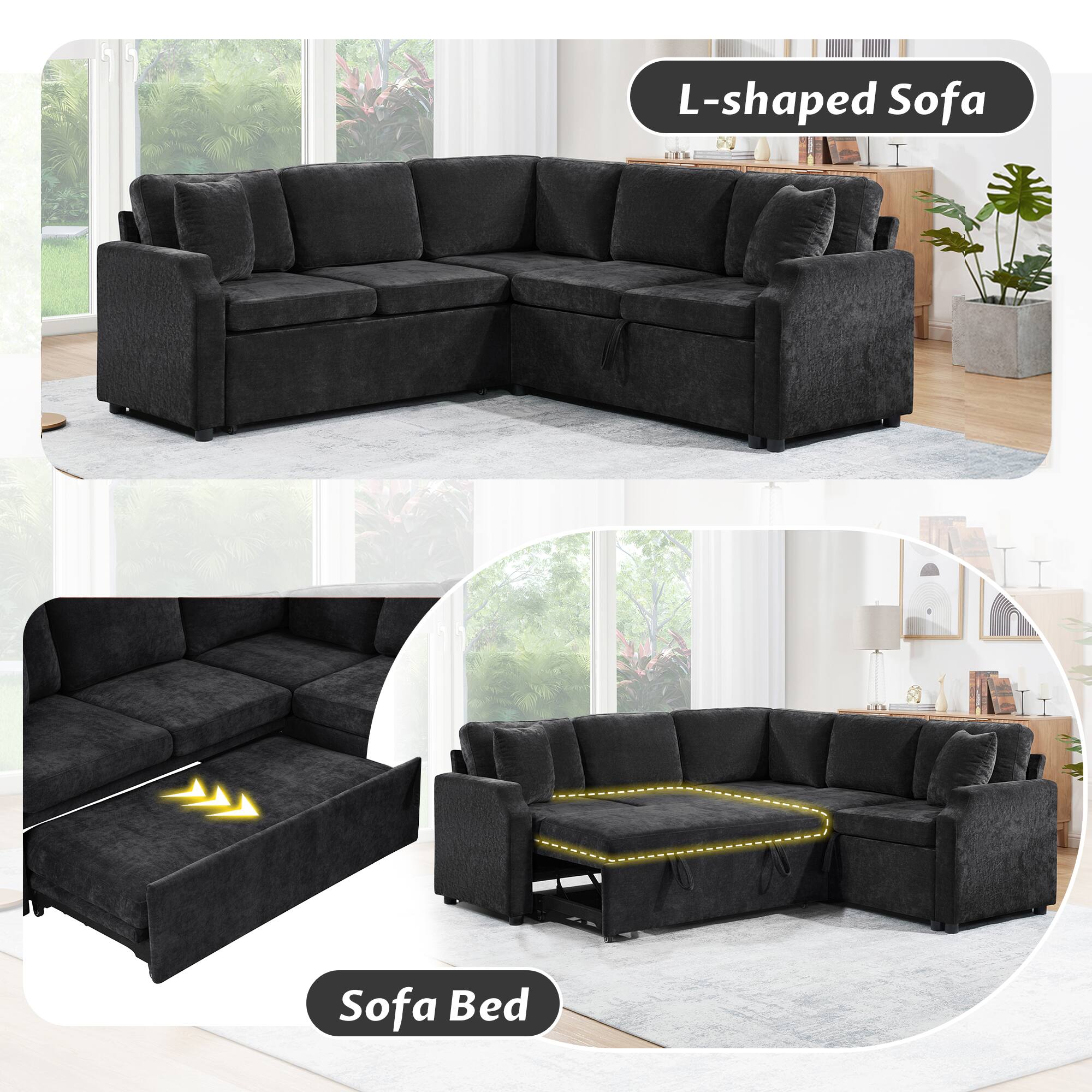 L-shaped Sofa  
Sofa Bed