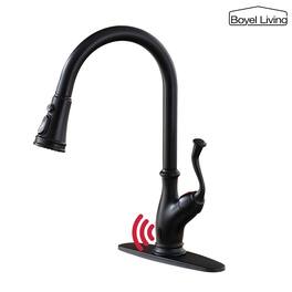 3-Spray Patterns 1.8 GPM Single Handle Touchless Pull Down Sprayer Kitchen Faucet with Deckplate