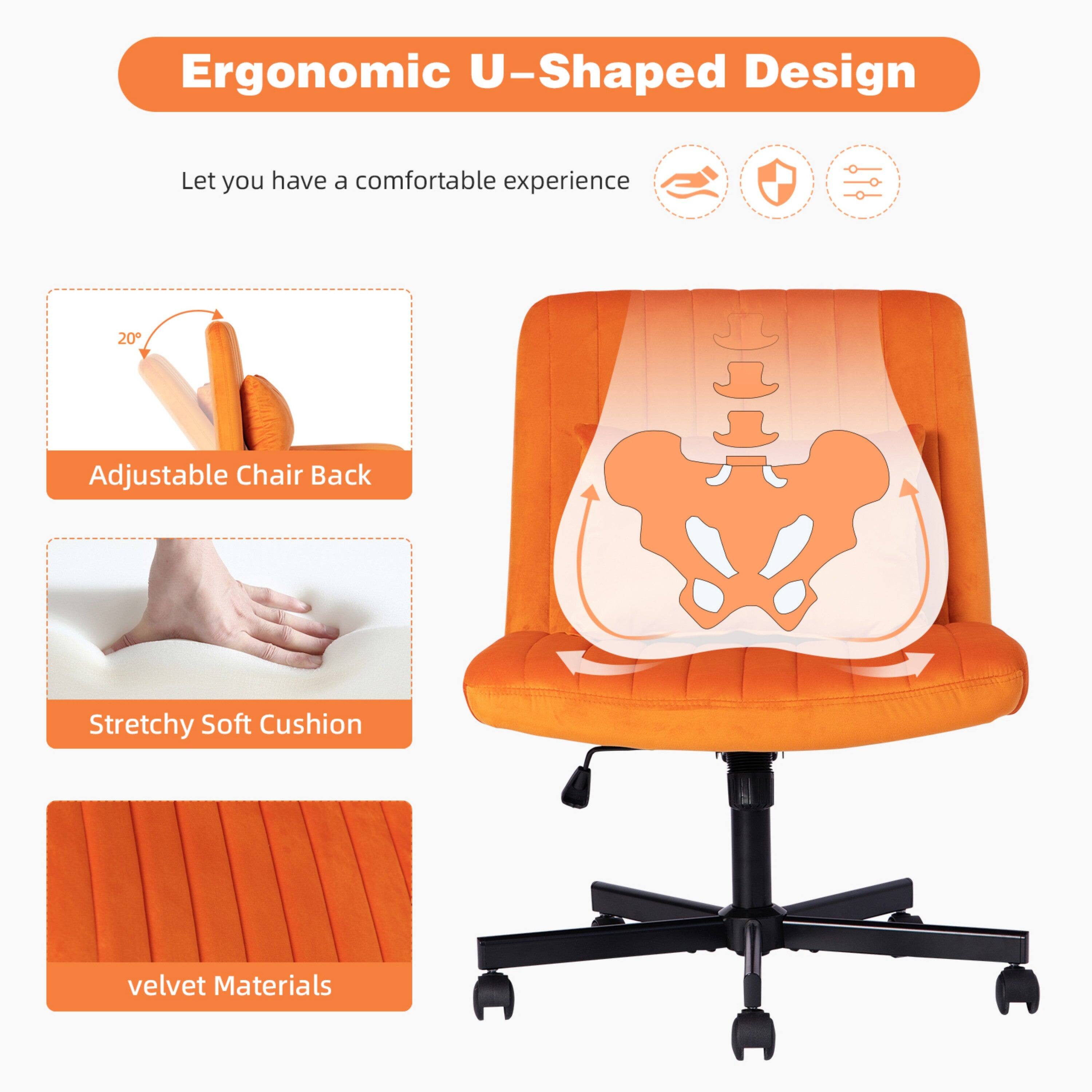 Ergonomic U-Shaped Design  
Let you have a comfortable experience  

- Adjustable Chair Back  
- Stretchy Soft Cushion  
- Velvet Materials