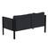 Alt View 14. Alamont Home - Lea Indoor/Outdoor Loveseat with Cushions - Modern Steel Framed Chair with Storage Pockets - Charcoal.