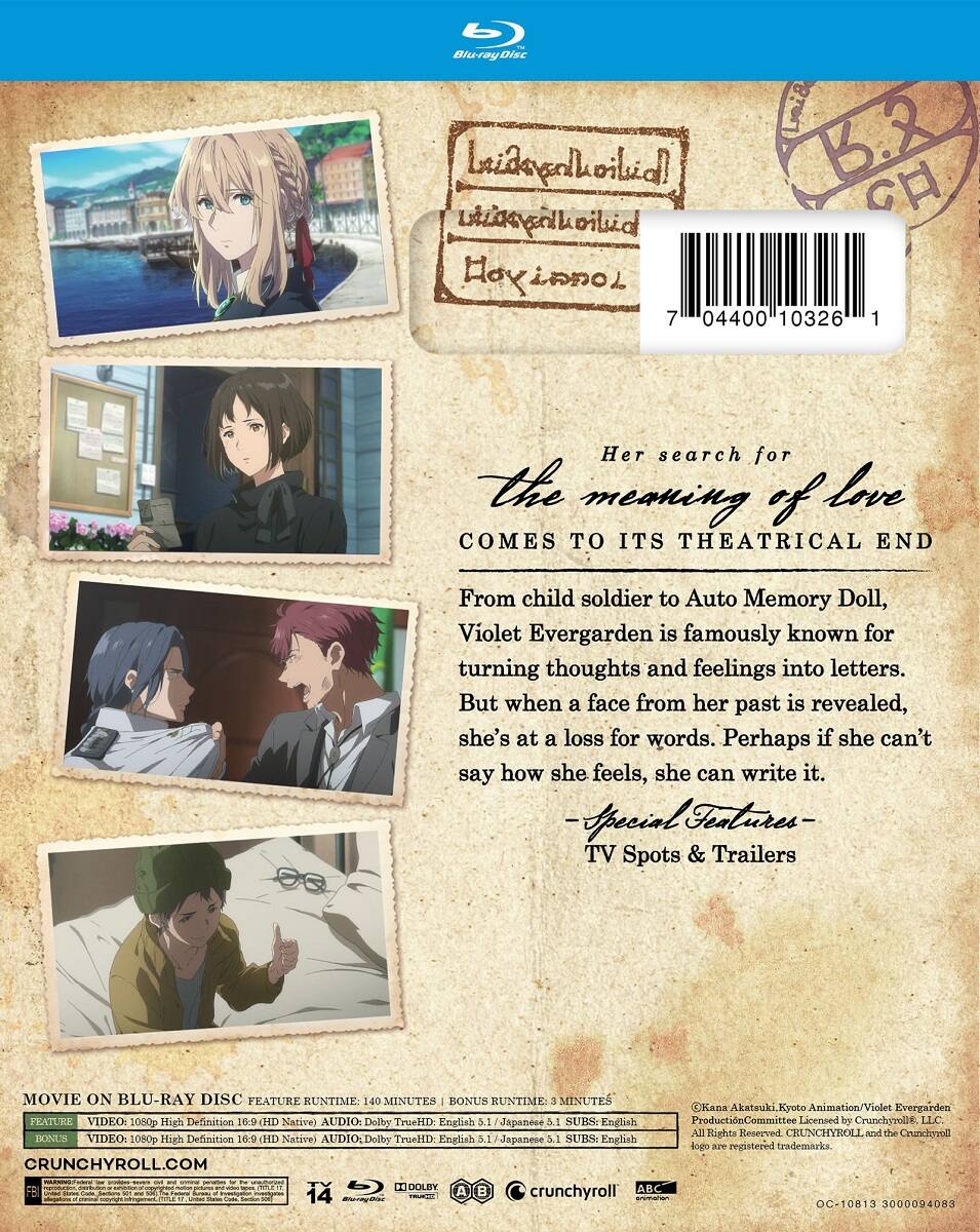 Alt View 1. Violet Evergarden: The Movie   - BLU-RAY.