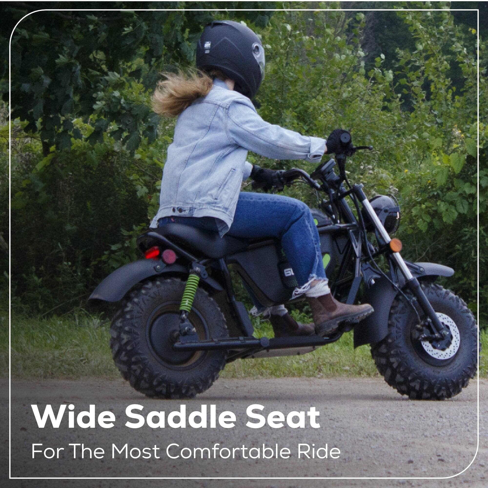 Wide Saddle Seat For The Most Comfortable Ride