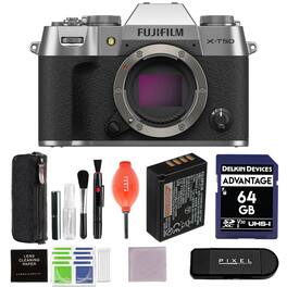 Fujifilm - X-T50 Mirrorless Camera (Silver) Bundle with Advanced Accessories | Fuji xt50