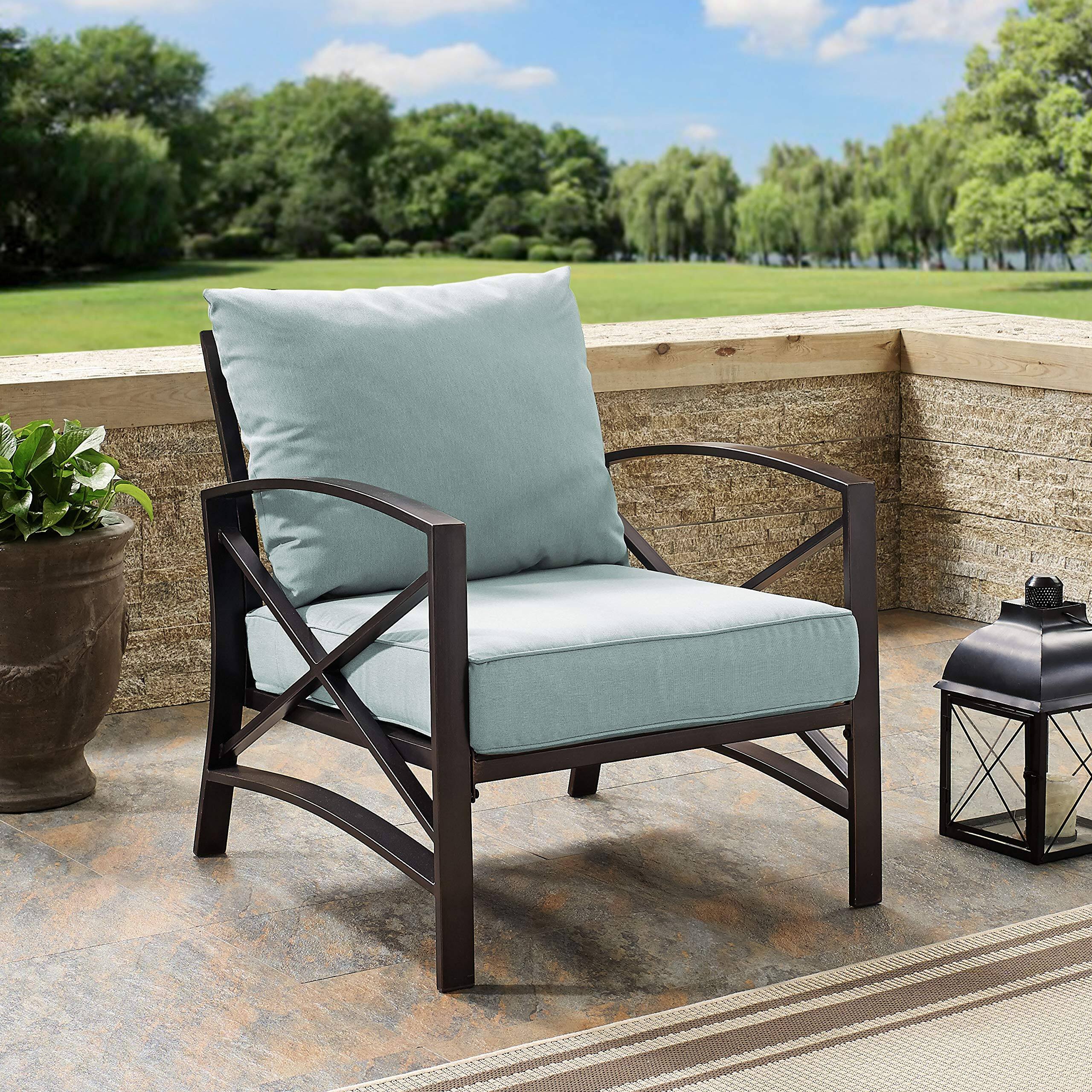 Alt View 3. Crosley Furniture - Kaplan Outdoor Chair - Mist.