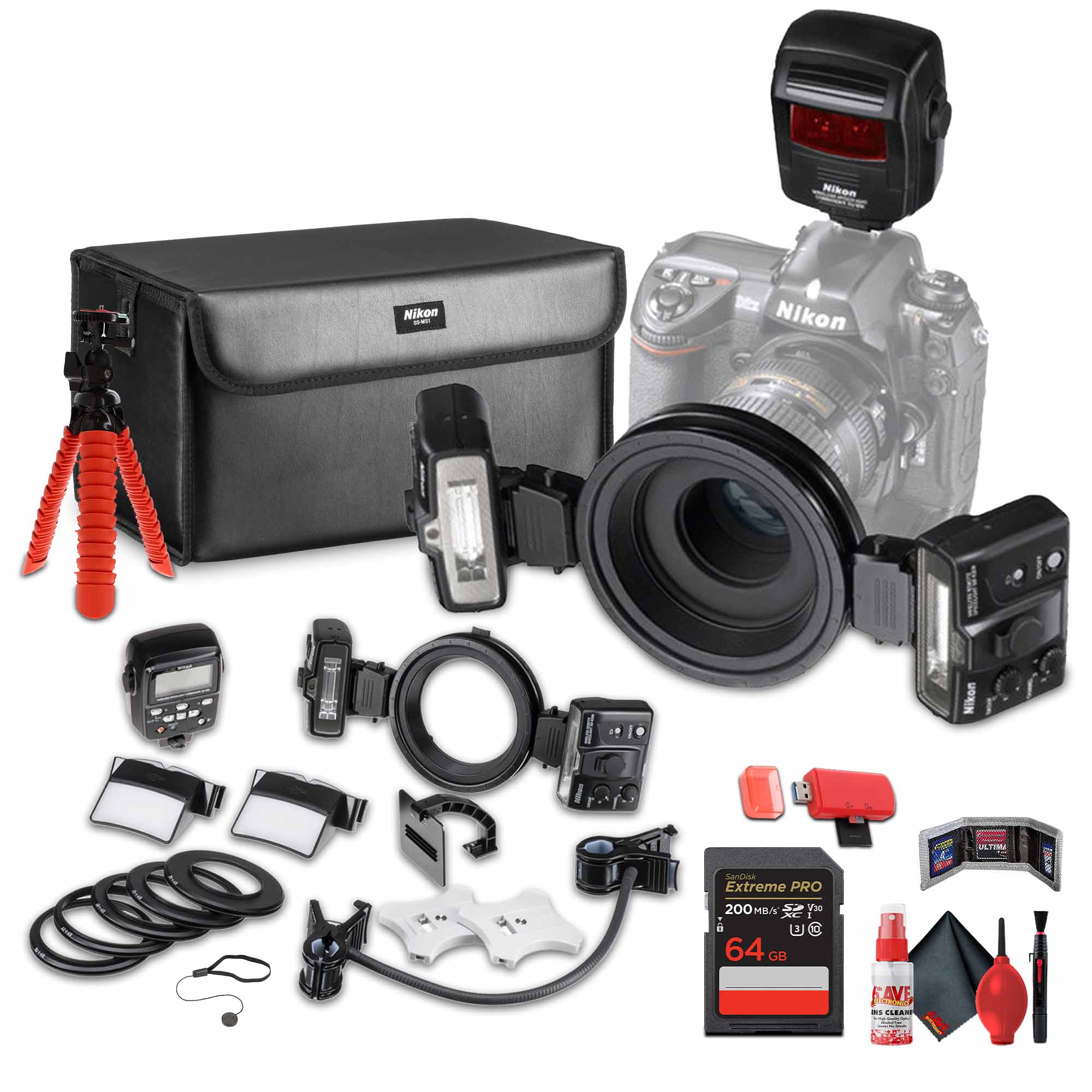 R1C1 Wireless Close-Up Speedlight System Nikon Digital SLR Cameras - Bundle (International Version)