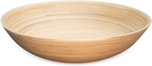 Front. Lexa - Bamboo Salad Bowl, 14 Inch, Natural Bamboo - Natural.