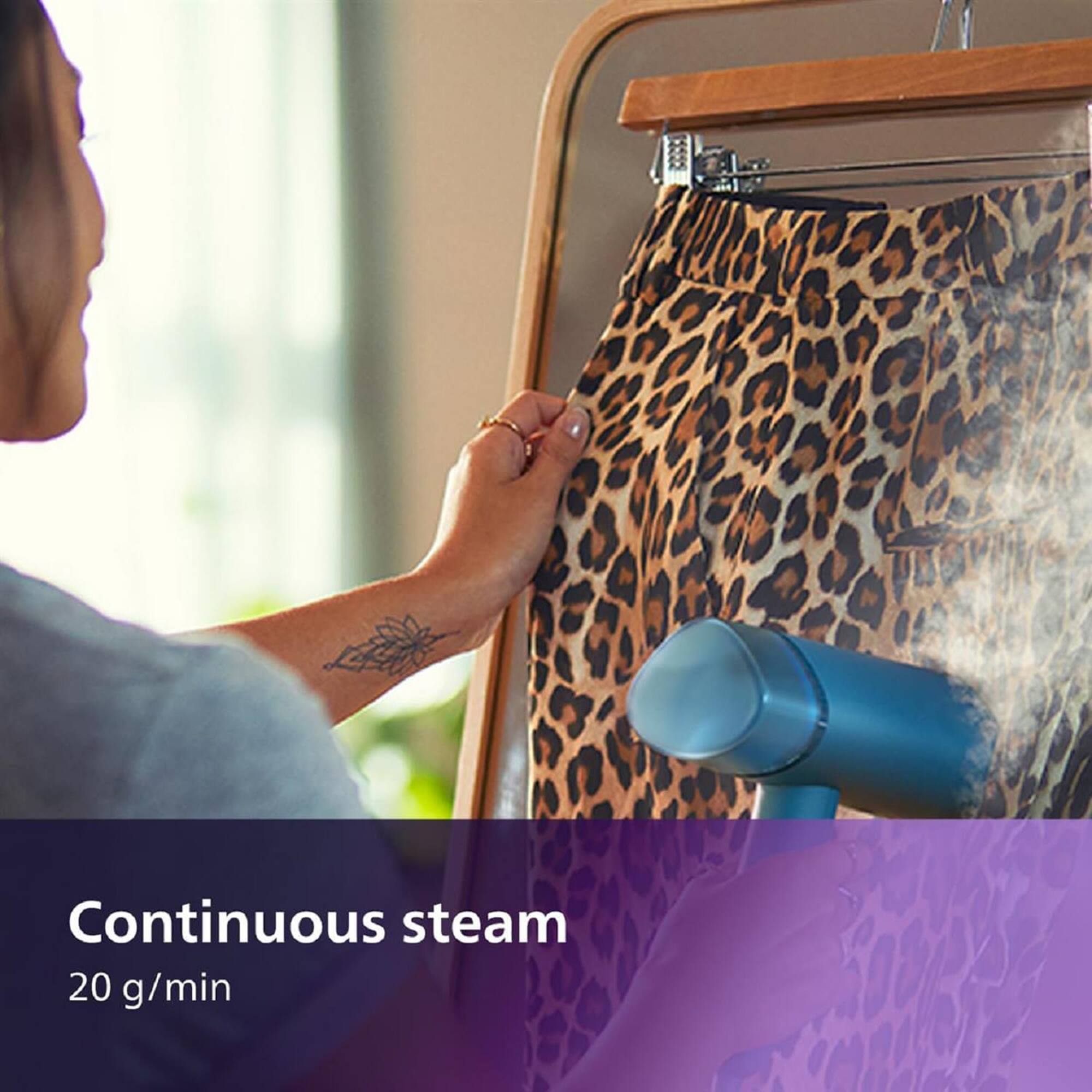 Continuous steam  
20 g/min