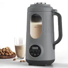 LICHICO - Nut Milk Maker, 35oz(1000ml) 500W Automatic Cow Milk Maker Machine, Multi-Functional Kitchen Appliance - Gray